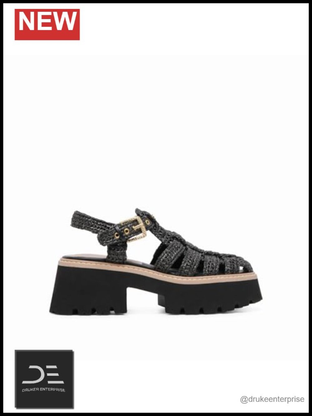 Raffia Platform Fisherman Sandals for Women Chunky Woven Summer Beach Shoes